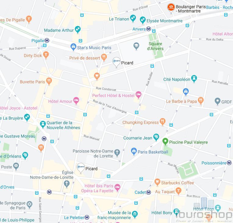 Vente Commerce Paris 9 75009 90&nbsp;m²