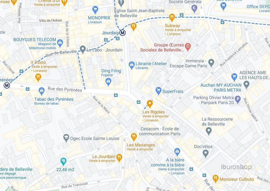 Vente Commerce Paris 20 75020 65&nbsp;m²