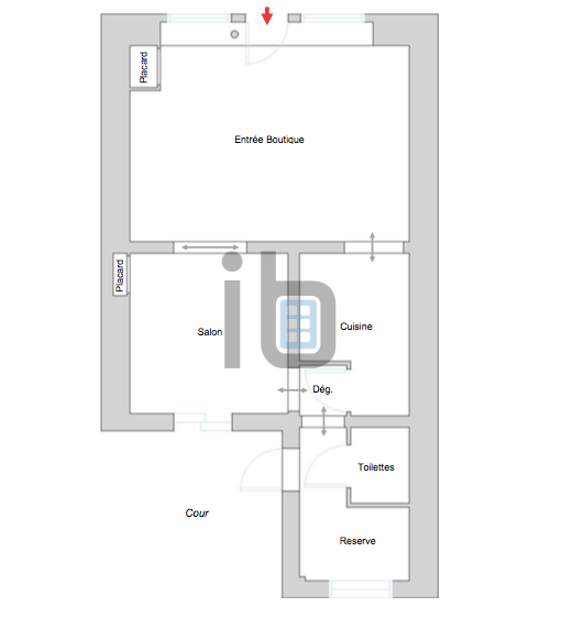 Cession de bail Commerce Levallois-Perret 92300 36&nbsp;m²